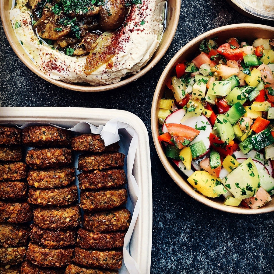 Falafel and hummus