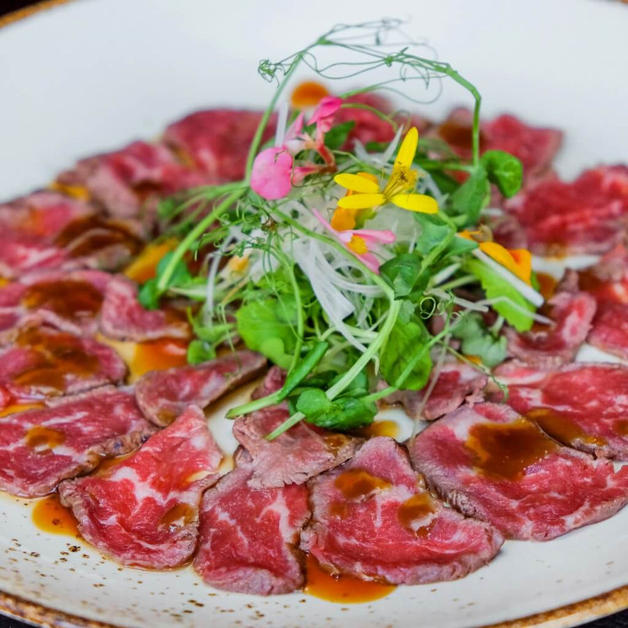 Beef Carpaccio, with options of flavours