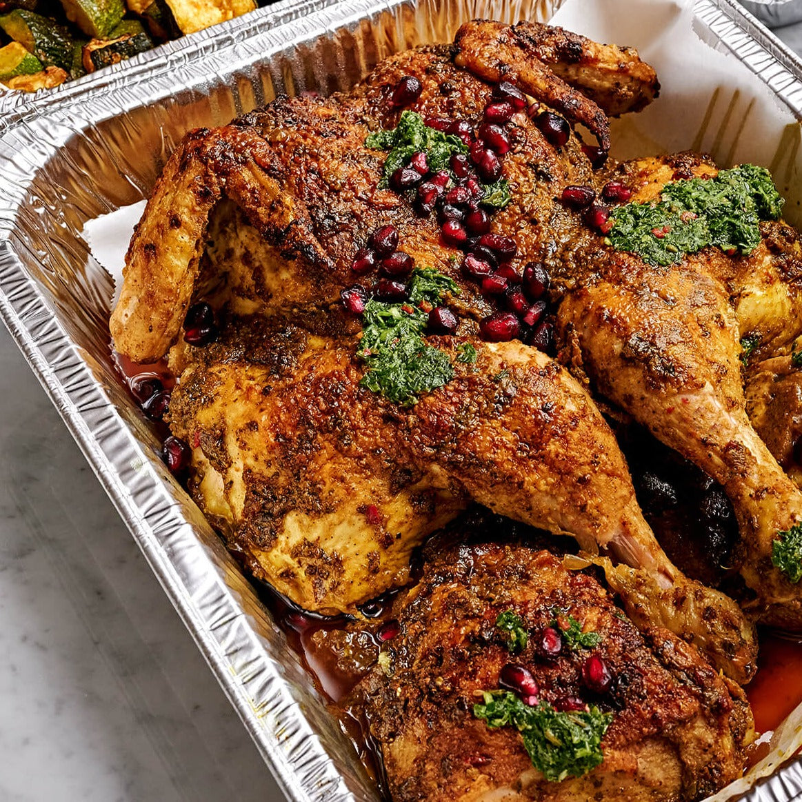 Protein: Middle Eastern Butterflied Roast Chicken