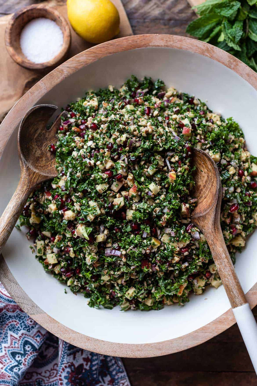 Winter Tabouli with Cauliflower, Fennel, Herbs, Nuts, Pomegranate + Barberries