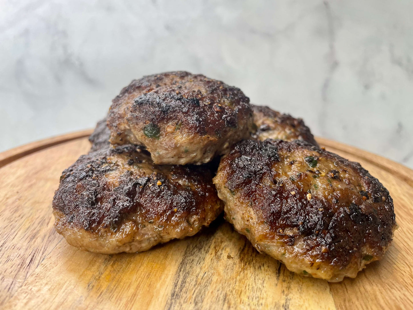 Mini beef burger patties