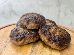 Mini beef burger patties